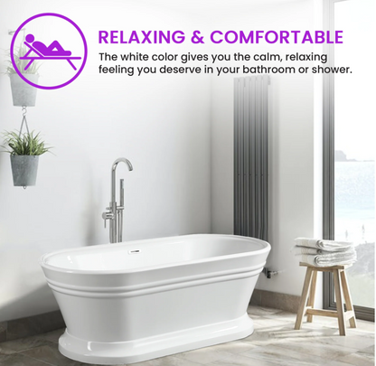 59&quot; or 67&quot; Freestanding White Acrylic Bathtub