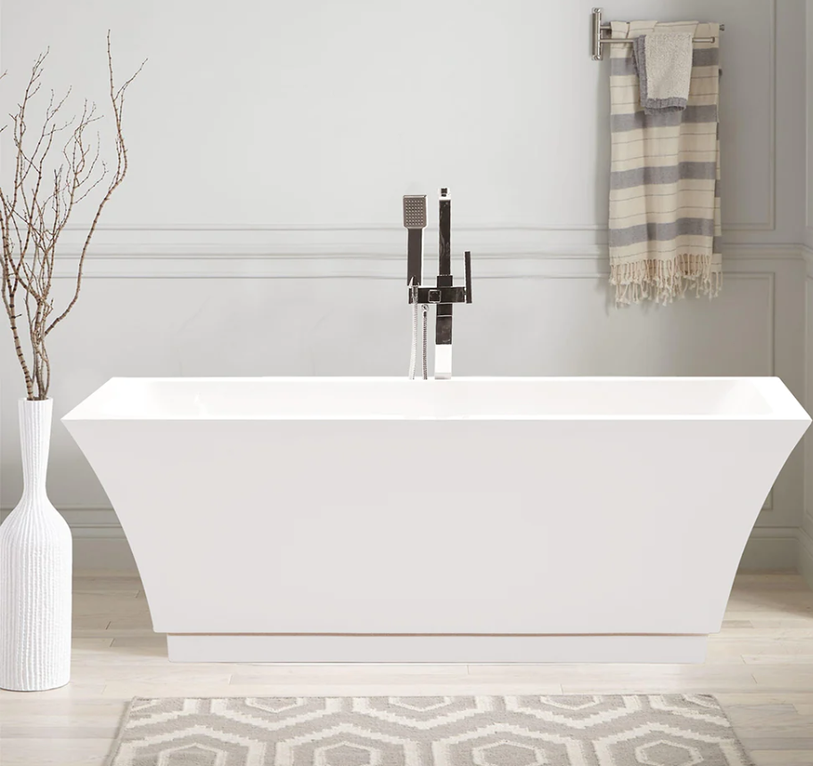 59&quot; or 66.5&quot; Acrylic Modern Stand Alone Soaking Tub
