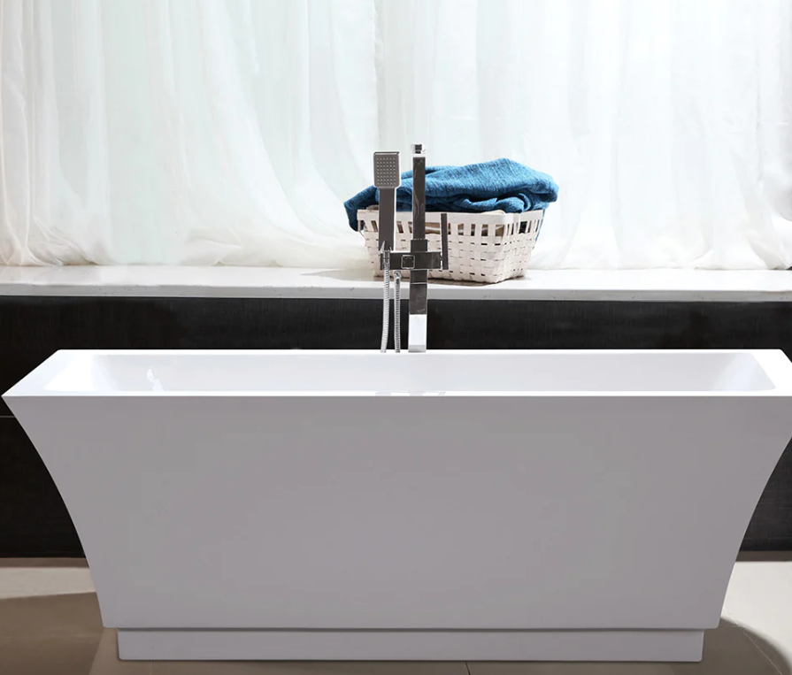 59&quot; or 66.5&quot; Acrylic Modern Stand Alone Soaking Tub