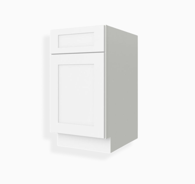 White Shaker Base Waste Basket Cabinet