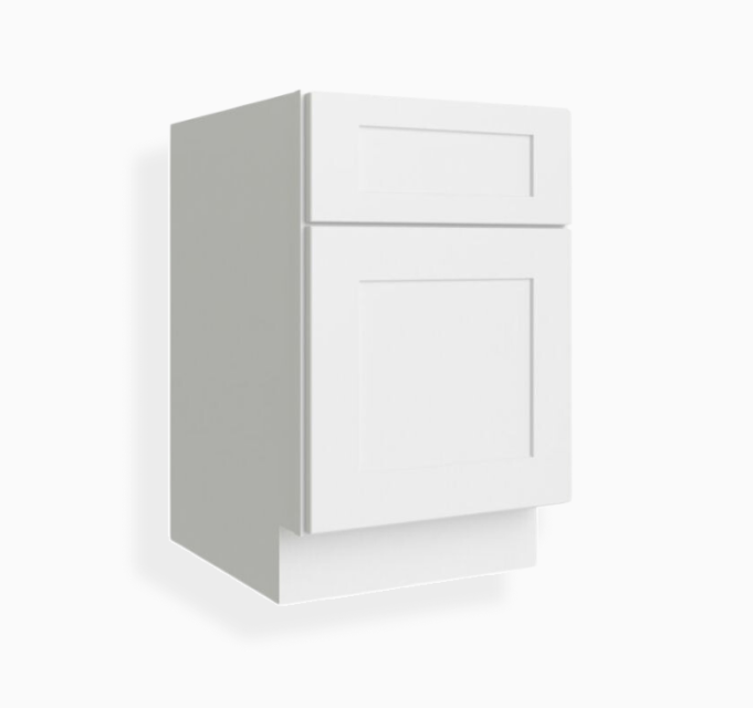 White Shaker Document File Base Cabinet