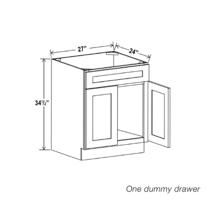 Gray Shaker Sink Base