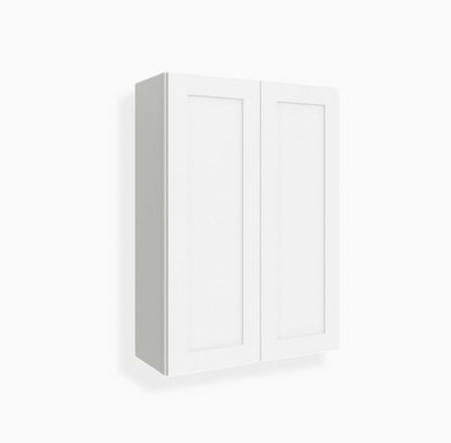 White Shaker 42″ H Double Door Wall Cabinet