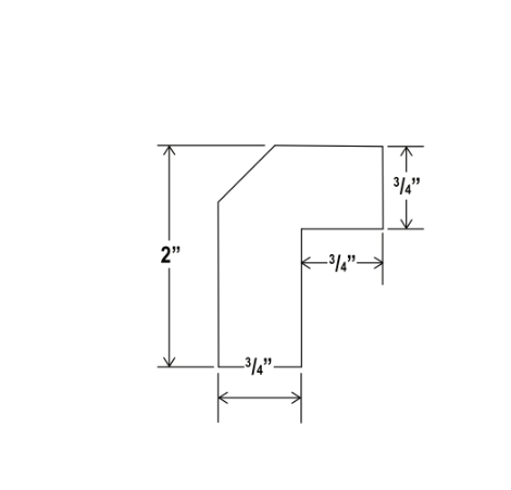 Gray Shaker Angle Light Rail Moulding