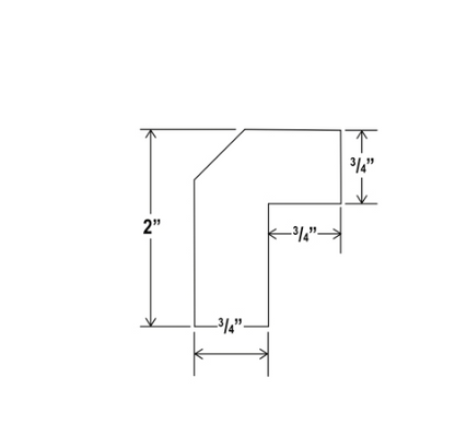 Gray Shaker Angle Light Rail Moulding