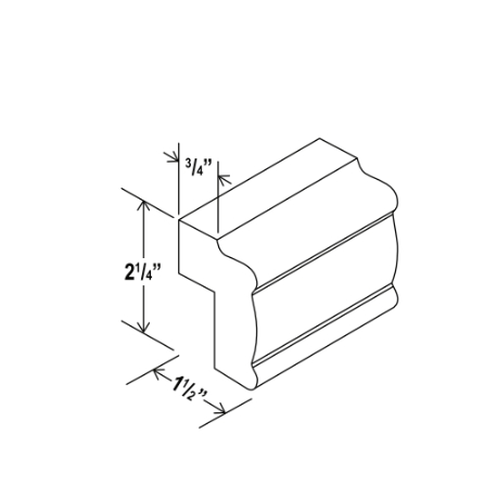 Gray Shaker Light Rail Moulding