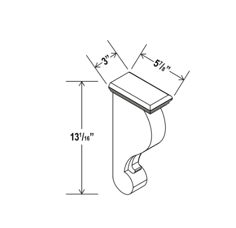 White Shaker Corbel