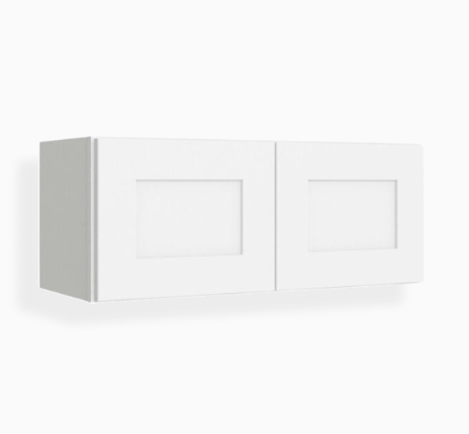 White Shaker 18″ H Double Door Wall Cabinet