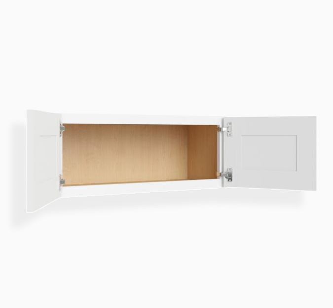 White Shaker 18″ H Double Door Wall Cabinet