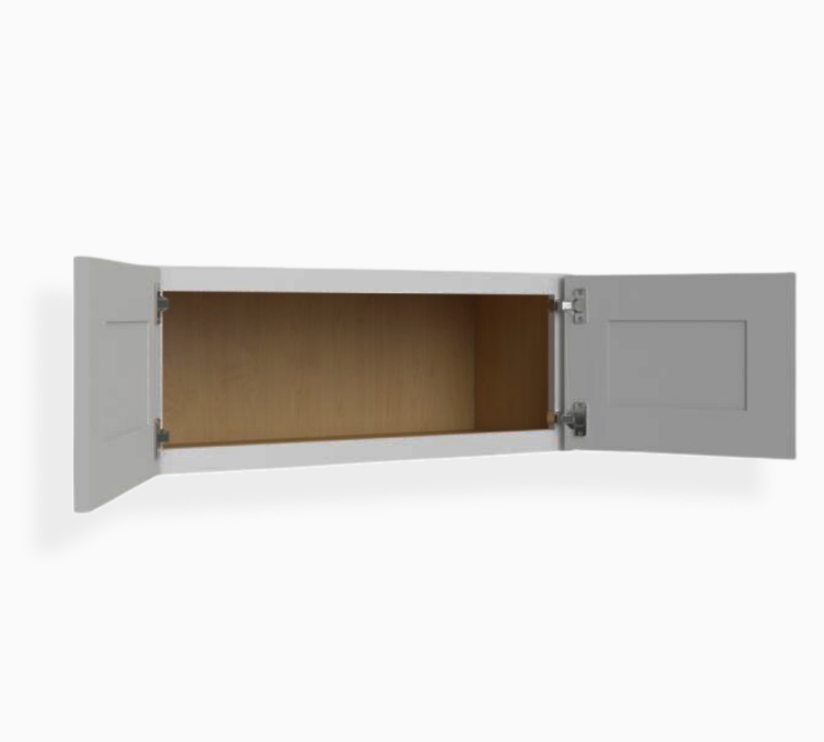 Gray Shaker 15″ H Double Door Wall Cabinet