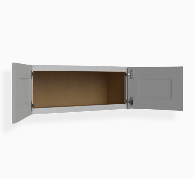 Gray Shaker 18″ H Double Door Wall Cabinet