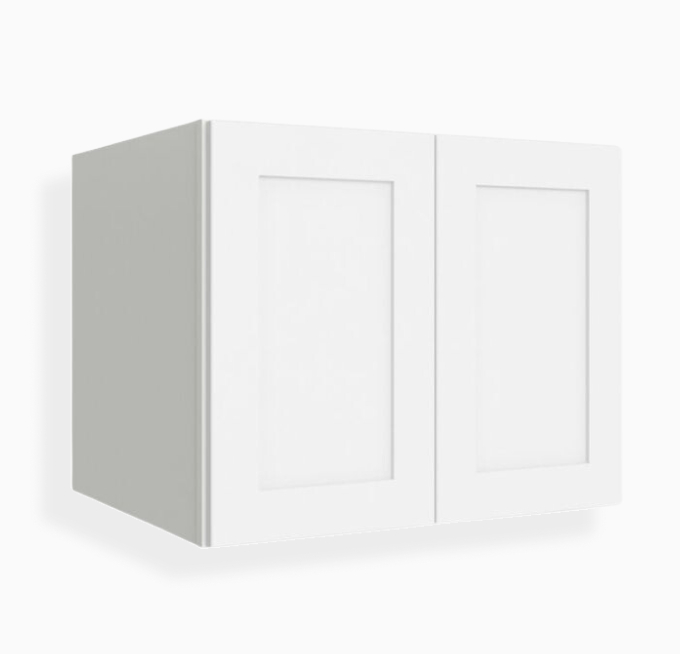 White Shaker 24″ H Refrigerator Wall Cabinet