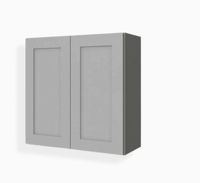 Gray Shaker 36″ H Double Door Wall Cabinet