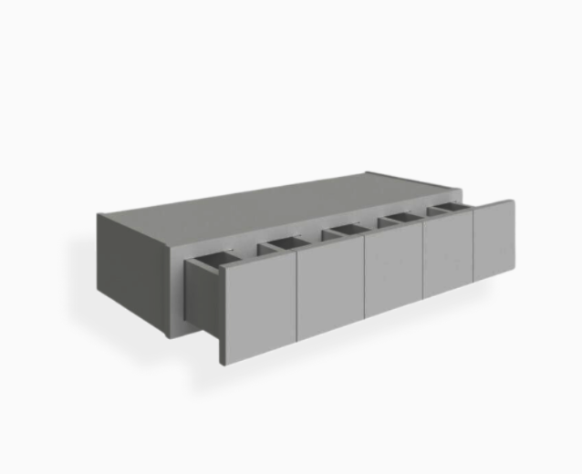 Gray Shaker Wall Spice Drawer