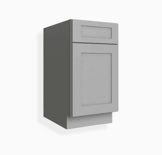 Gray Shaker Base Cabinet with Single Door