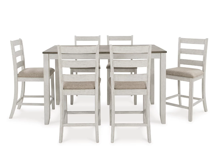 Skempton Counter Height Dining Table and 6 Bar Stools Set