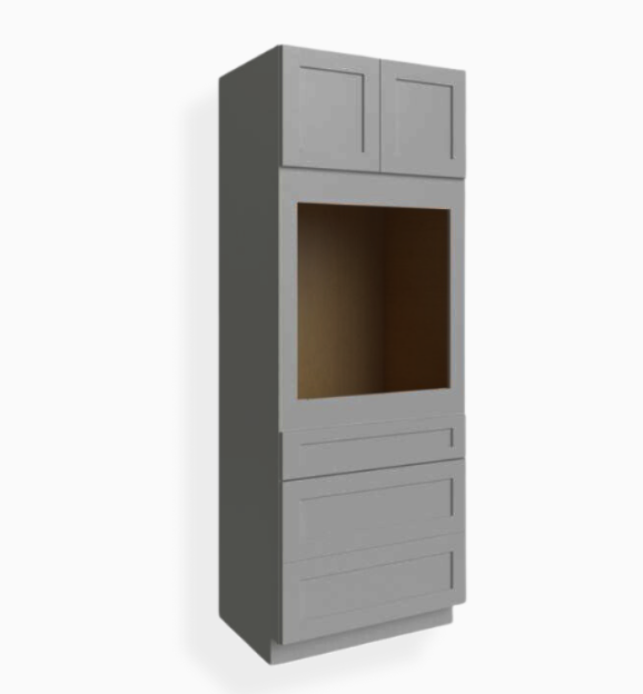Gabinete de despensa para horno Shaker gris de 33″ de ancho