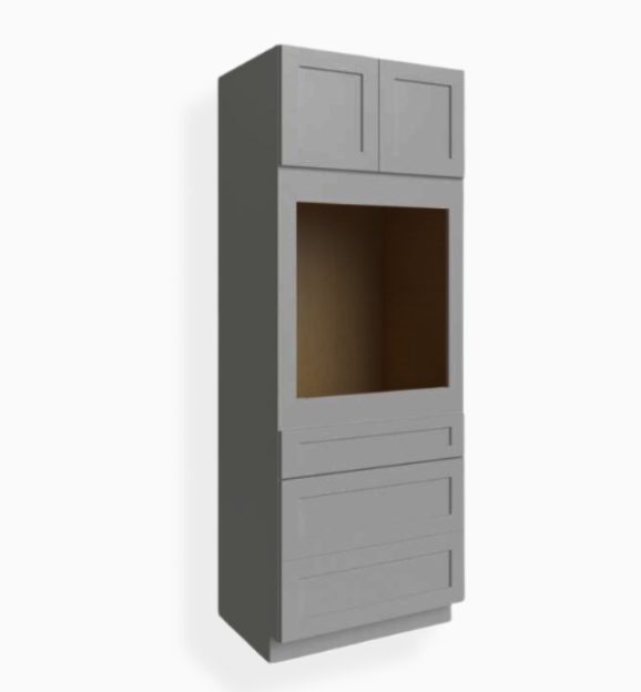 Gray Shaker 33″ W Oven Pantry Cabinet