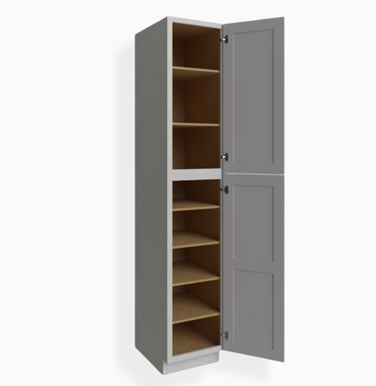Gray Shaker 18″ W Utility Pantry Cabinet
