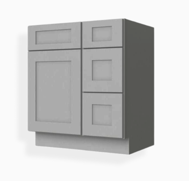 Gray Shaker 36″ W Vanity Combo with Drawers