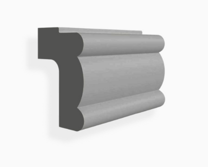 Gray Shaker Light Rail Moulding