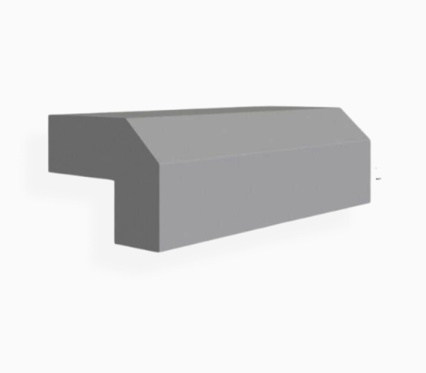 Gray Shaker Angle Light Rail Moulding