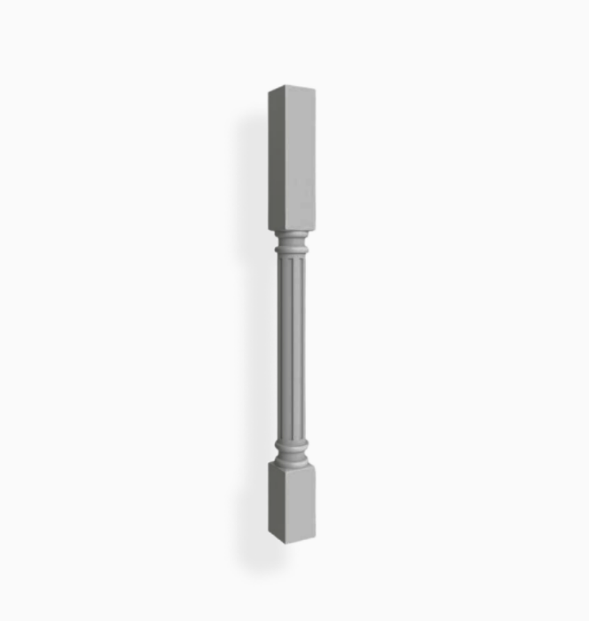 Pata decorativa acanalada estilo shaker gris