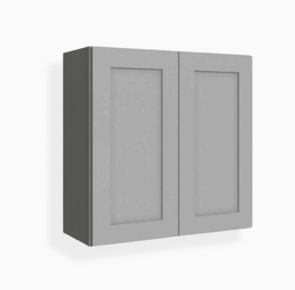 Gray Shaker 30″ H Double Door Wall Cabinet