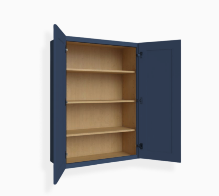 Navy Blue Shaker 42″ H Double Door Wall Cabinet