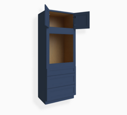 Navy Blue Shaker 33″ W Oven Pantry Cabinet