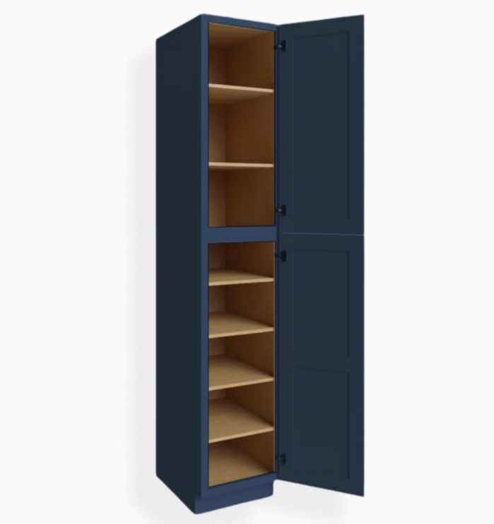 Navy Blue Shaker 18″ W Utility Pantry Cabinet