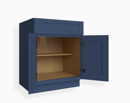 Navy Blue Shaker Base Cabinet with Double Doors