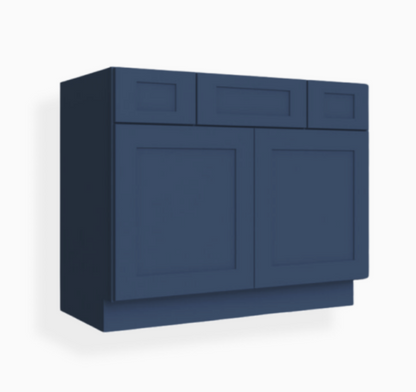 Navy Blue Shaker Vanity Combo Cabinet