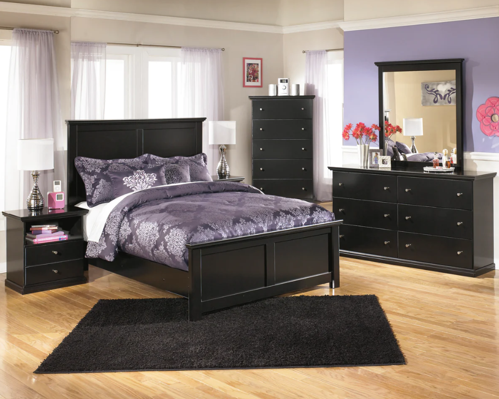 Maribel Black Panel Youth Bedroom Set