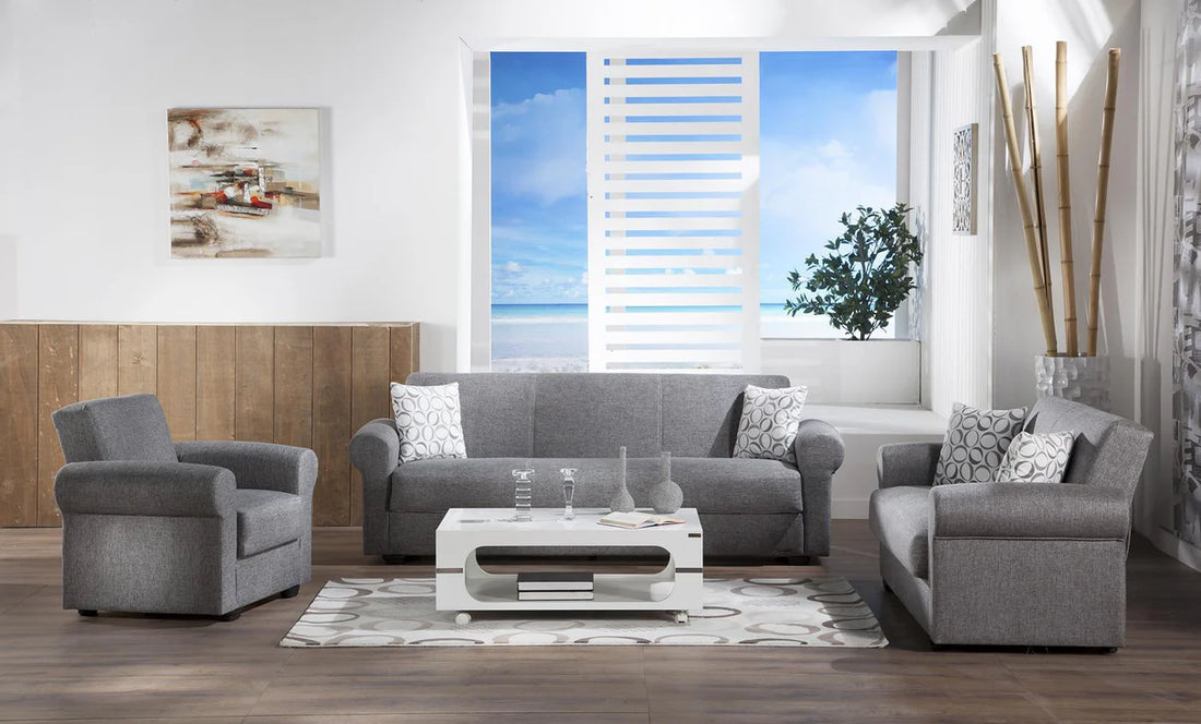 Elita Diego Light Gray Living Room Set