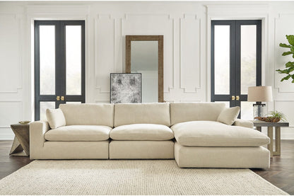 Elyza Linen 3-Piece Sectional with Chaise