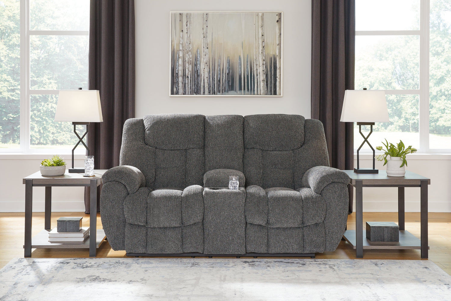 Foreside Contemporary Reclining Living Room Set
