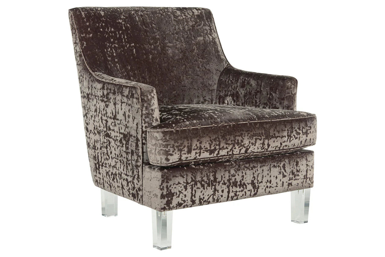 Gloriann Charcoal Velvet Accent Chair