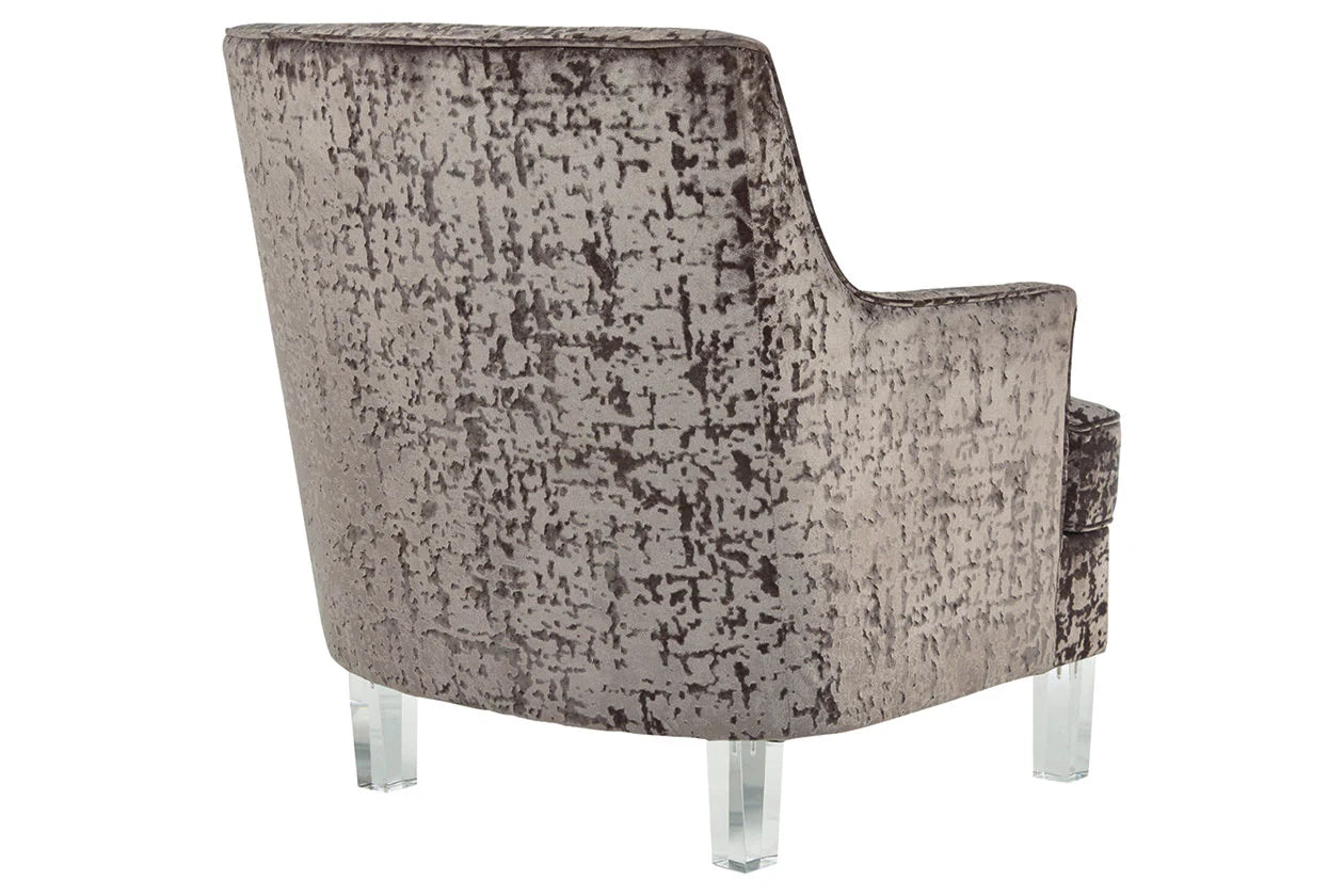 Gloriann Charcoal Velvet Accent Chair