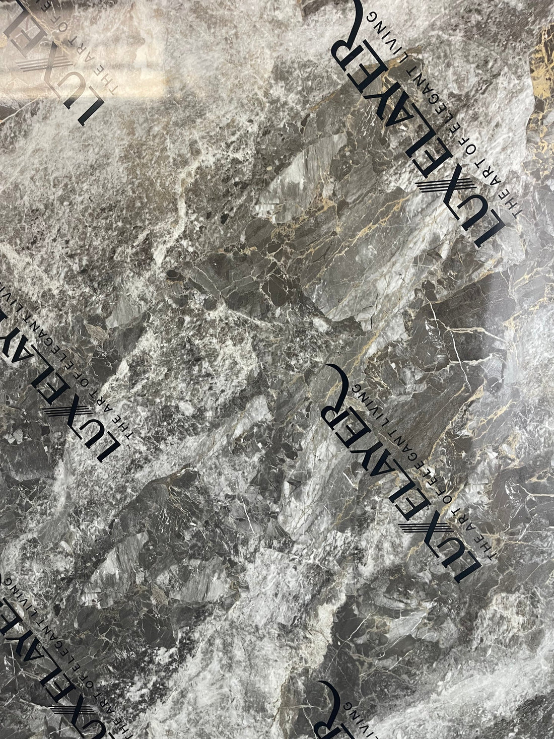 Panel de pared impermeable de jadeíta grisácea