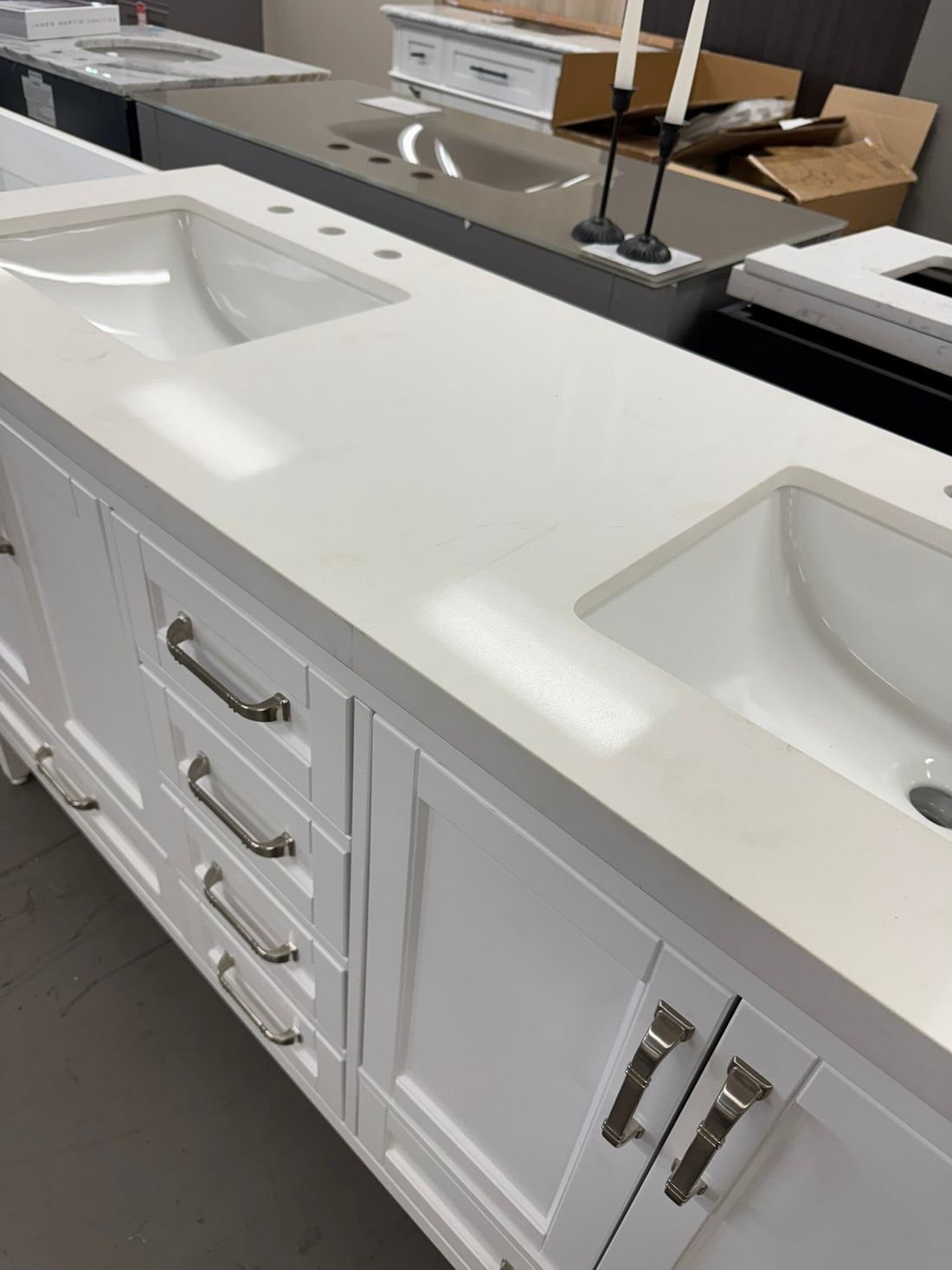 60 ınch Standstone Double Sink Vanity