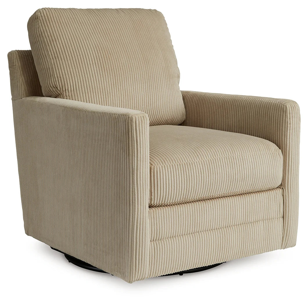Icaman Sand Swivel Accent Chair
