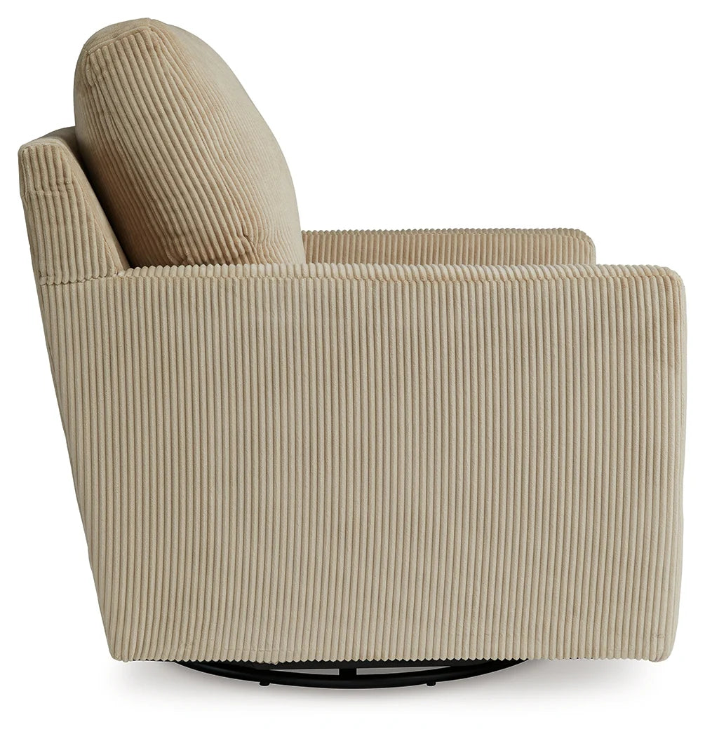 Icaman Sand Swivel Accent Chair