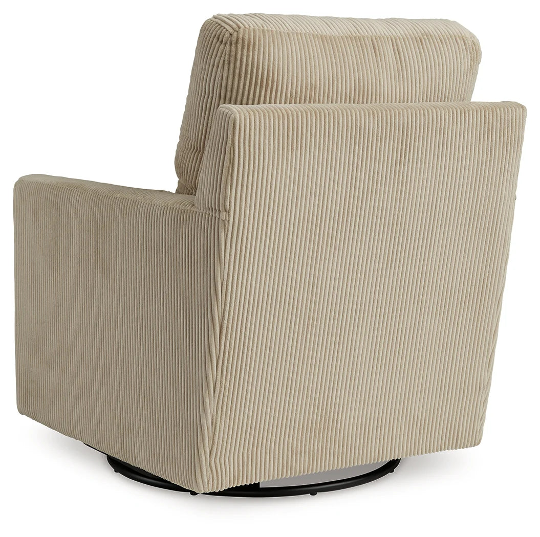 Icaman Sand Swivel Accent Chair