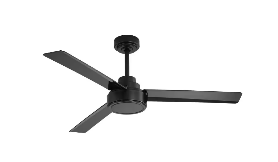 Julian 52 in. indoor Black Ceiling Fan with Remote Control and Reversible Motor