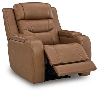 Knightington Caramel 3-Pieces Power Reclining Living Room Set with Audio Seating