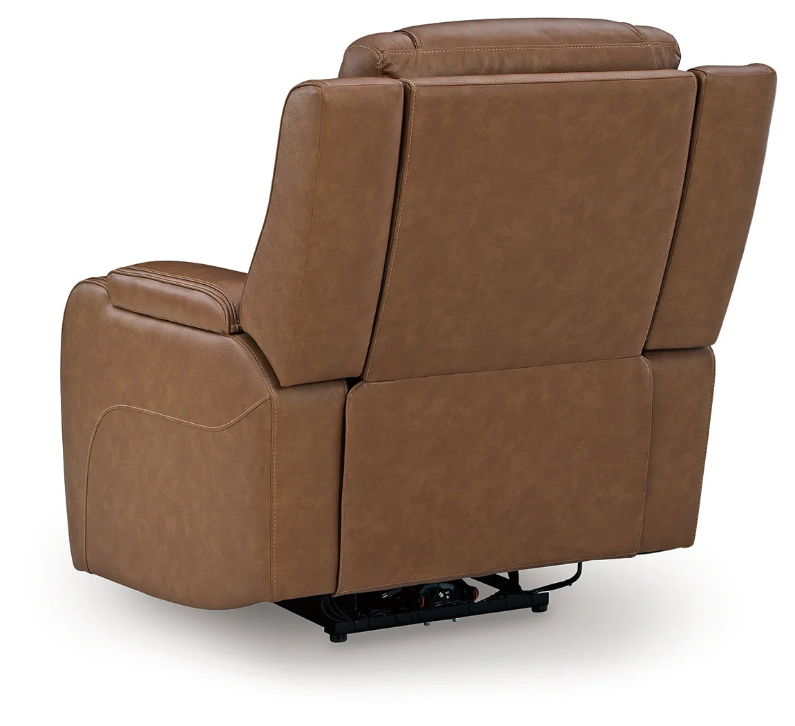 Knightington Caramel 3-Pieces Power Reclining Living Room Set with Audio Seating
