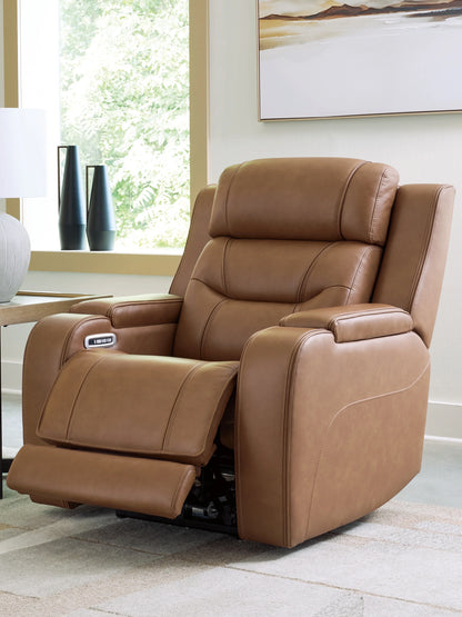 Knightington Caramel 3-Pieces Power Reclining Living Room Set with Audio Seating