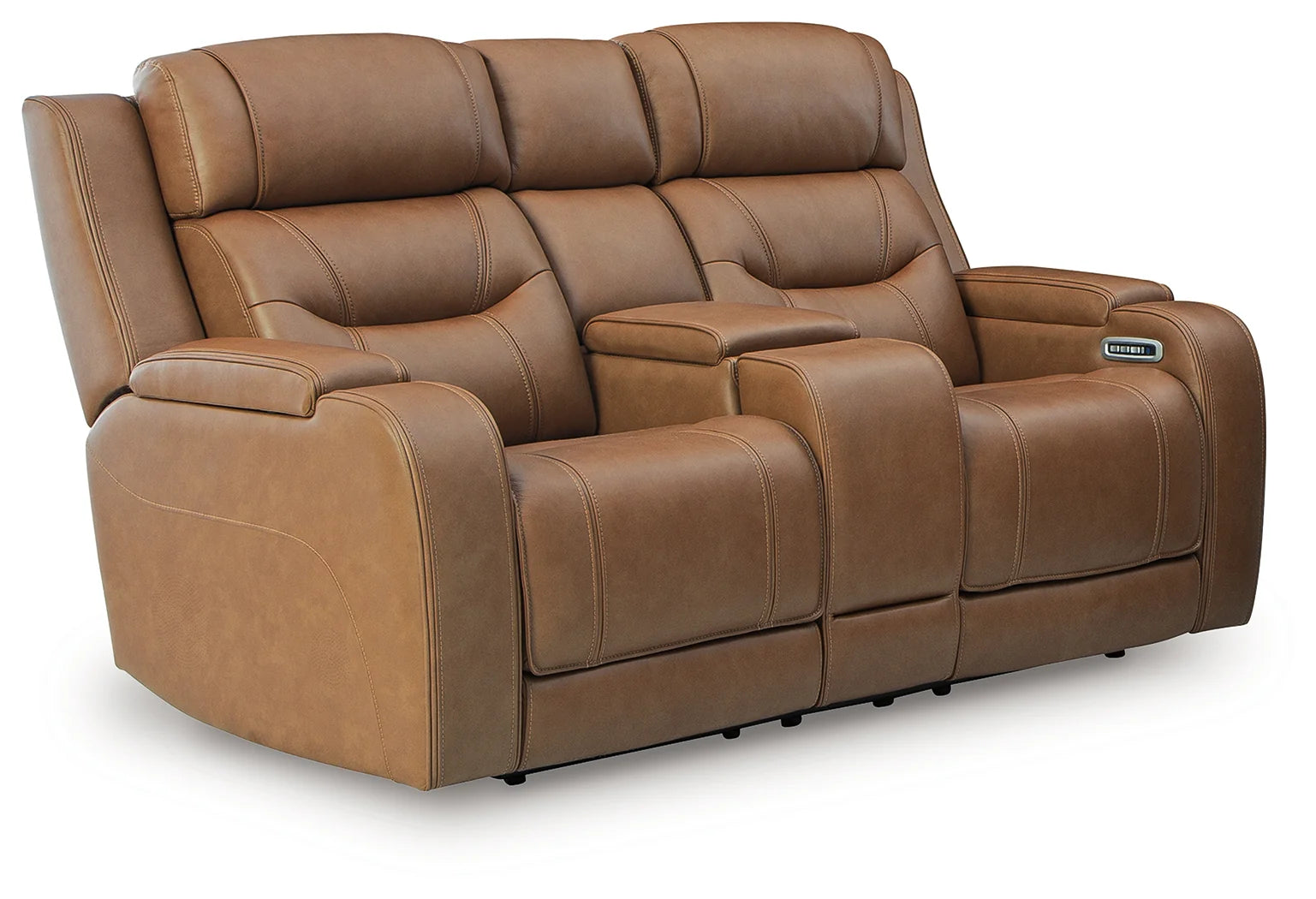 Knightington Caramel 3-Pieces Power Reclining Living Room Set with Audio Seating