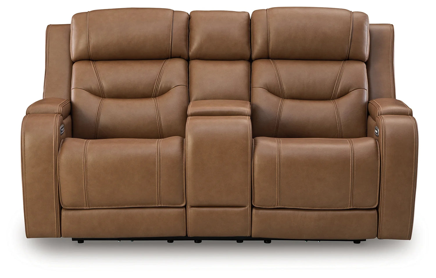 Knightington Caramel 3-Pieces Power Reclining Living Room Set with Audio Seating